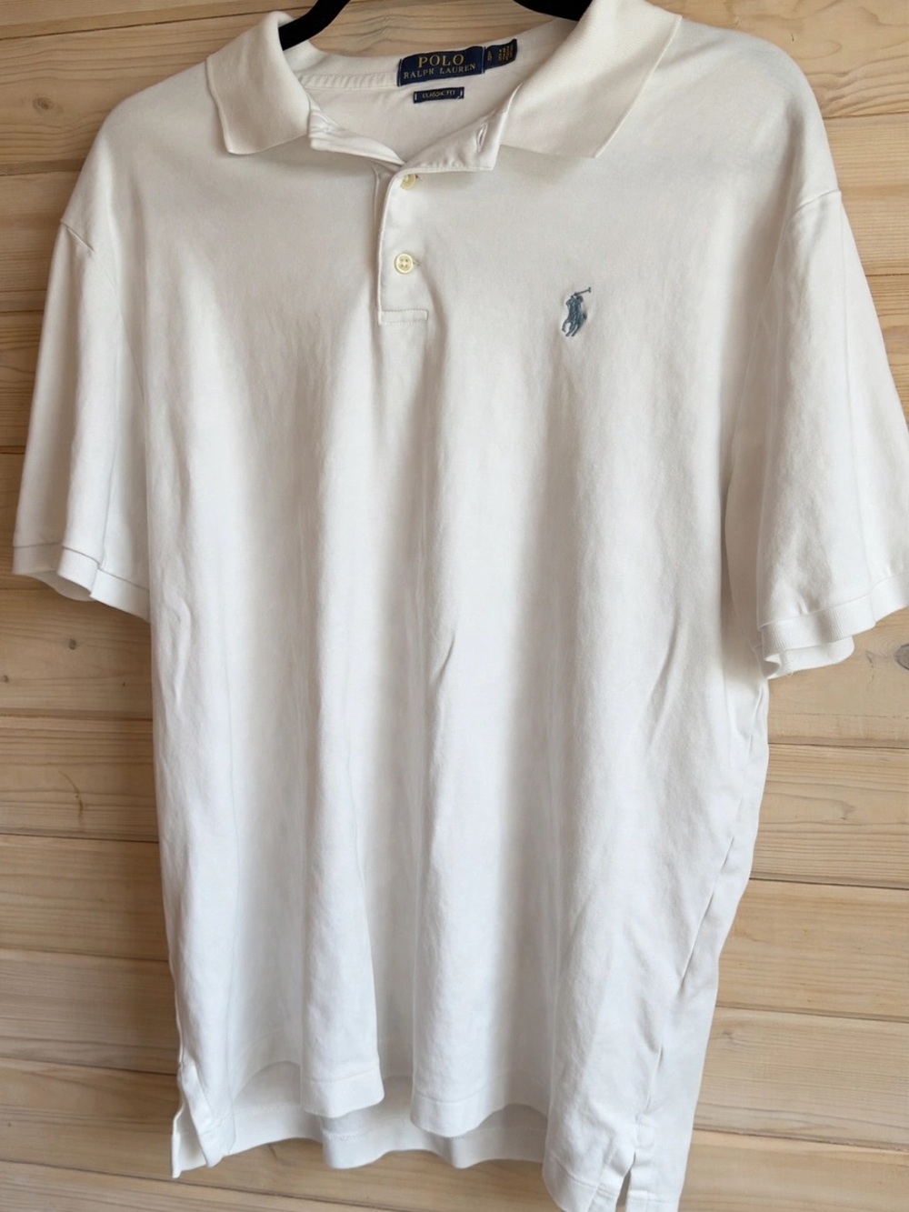 Polo by Ralph Lauren White Men’s Polo with Light Blue Pony